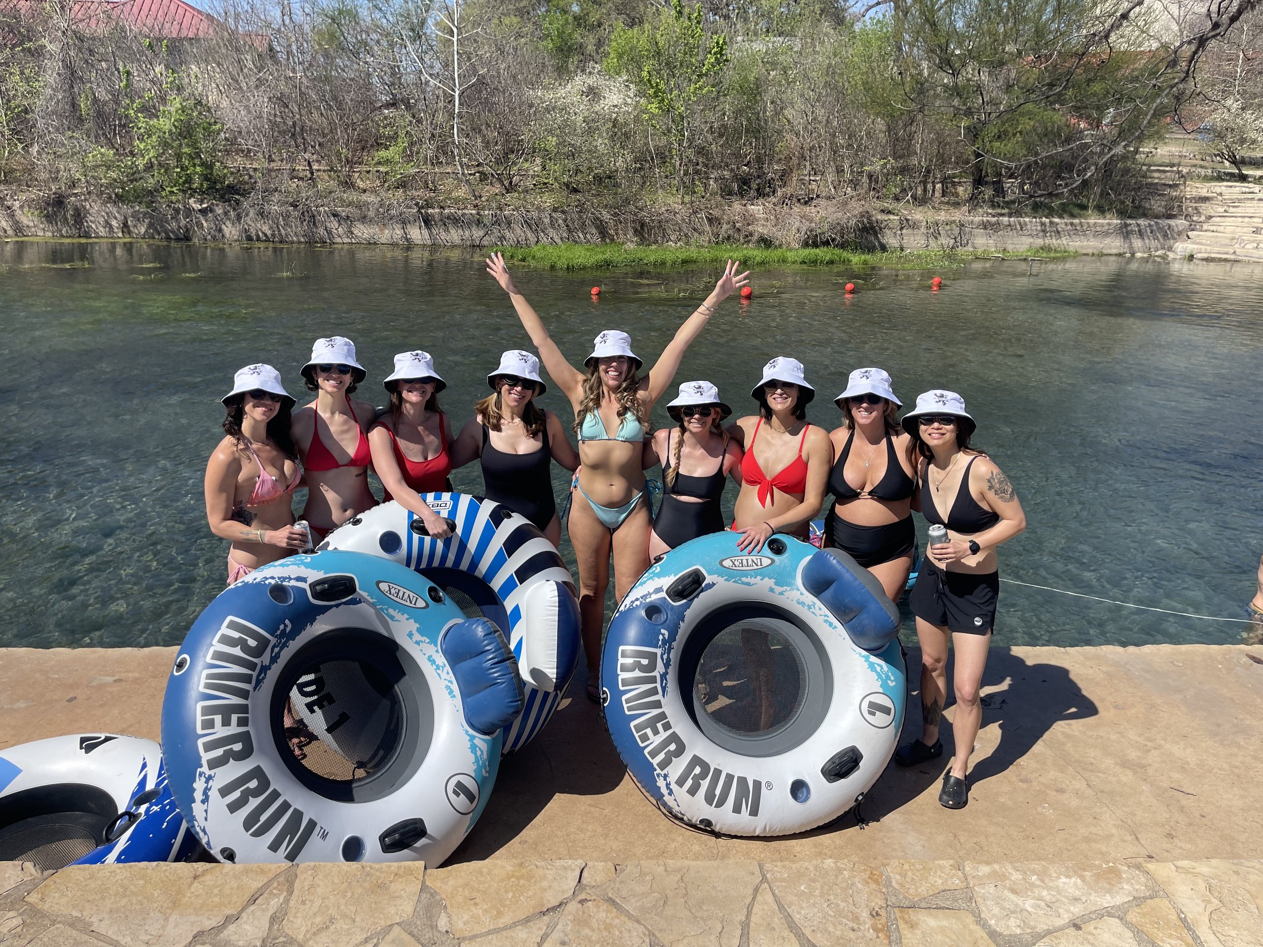 Austin bachelorette party tubing San Marcos River